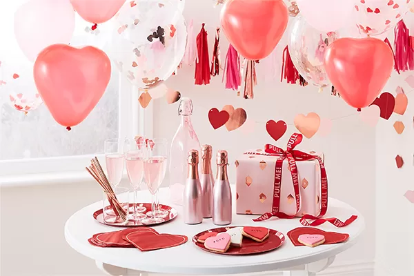 Valentine's Party in Red & Rose Gold