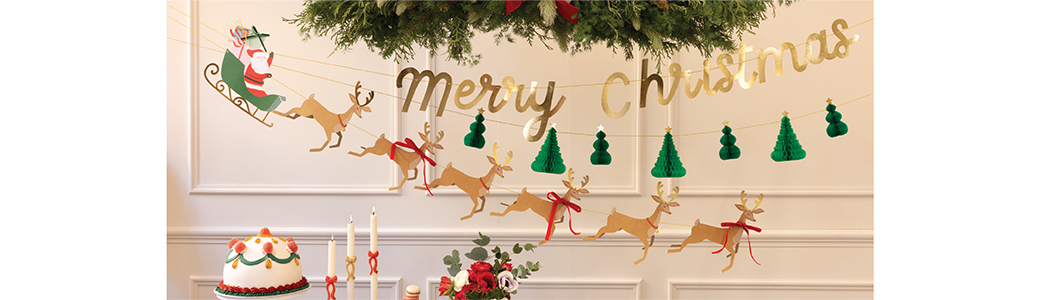 Santa, Sleigh & Reindeers Meri Meri