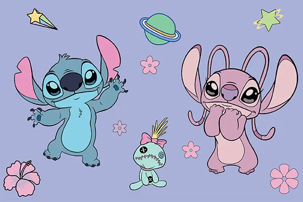 Stitch & Angel λιλά