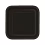 Χάρτινα πιάτα τετράγωνα μαύρα - 14τμχ.