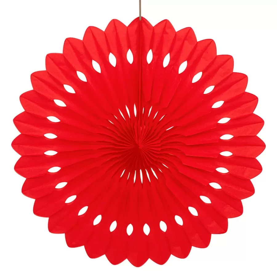 Χάρτινη βεντάλια κόκκινη 40,64 εκ.