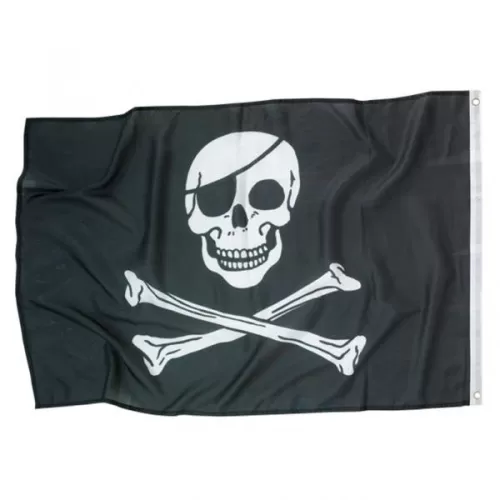 Σημαία πειρατική μαύρη/λευκό 92x60εκ.