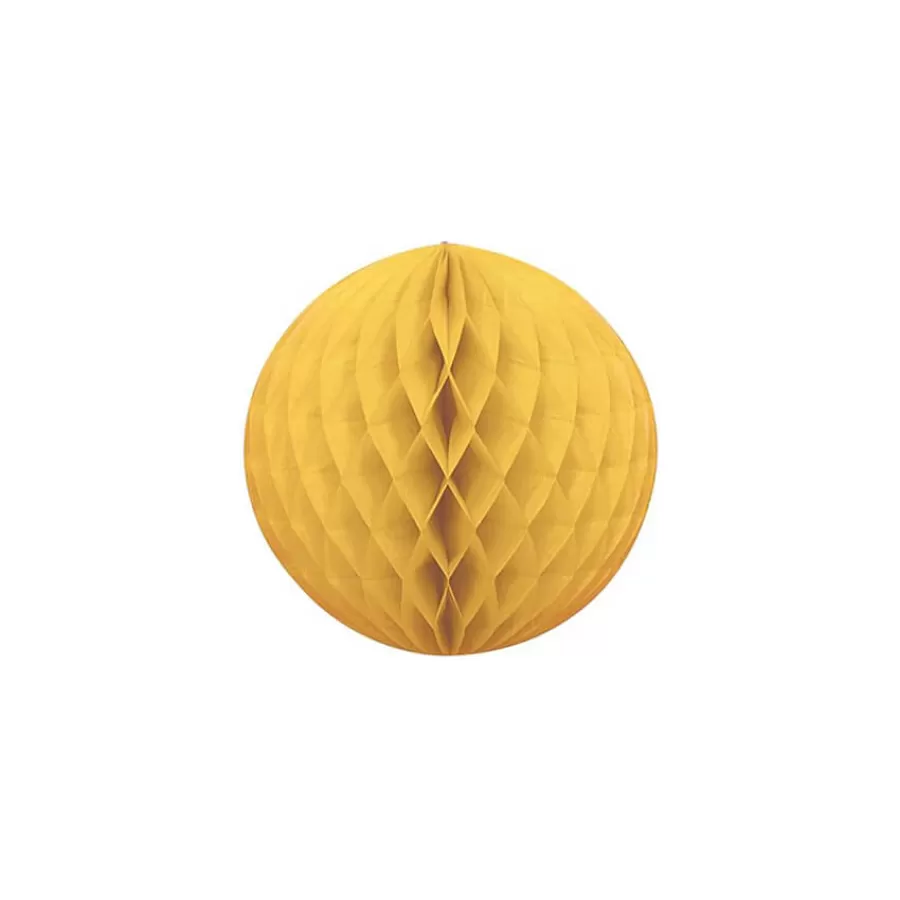 Χάρτινη μπάλα διακοσμητική κίτρινη