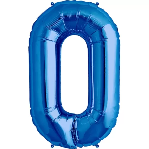 Μπαλόνι Αριθμός 0 μπλε μεγάλο