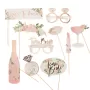 Photo booth props - Bachelorette - Team Bride με λουλουδάκια