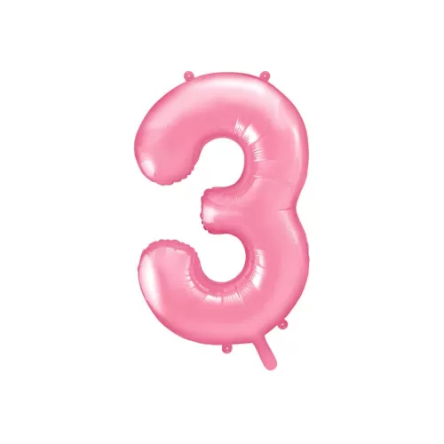 Μπαλόνι Αριθμός 3 ροζ - 86εκ.