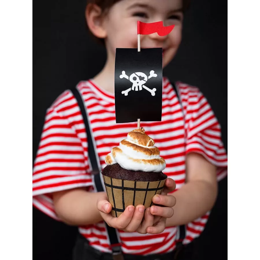 Διακοσμητικές θήκες & στικ για cupcakes - Πειρατές