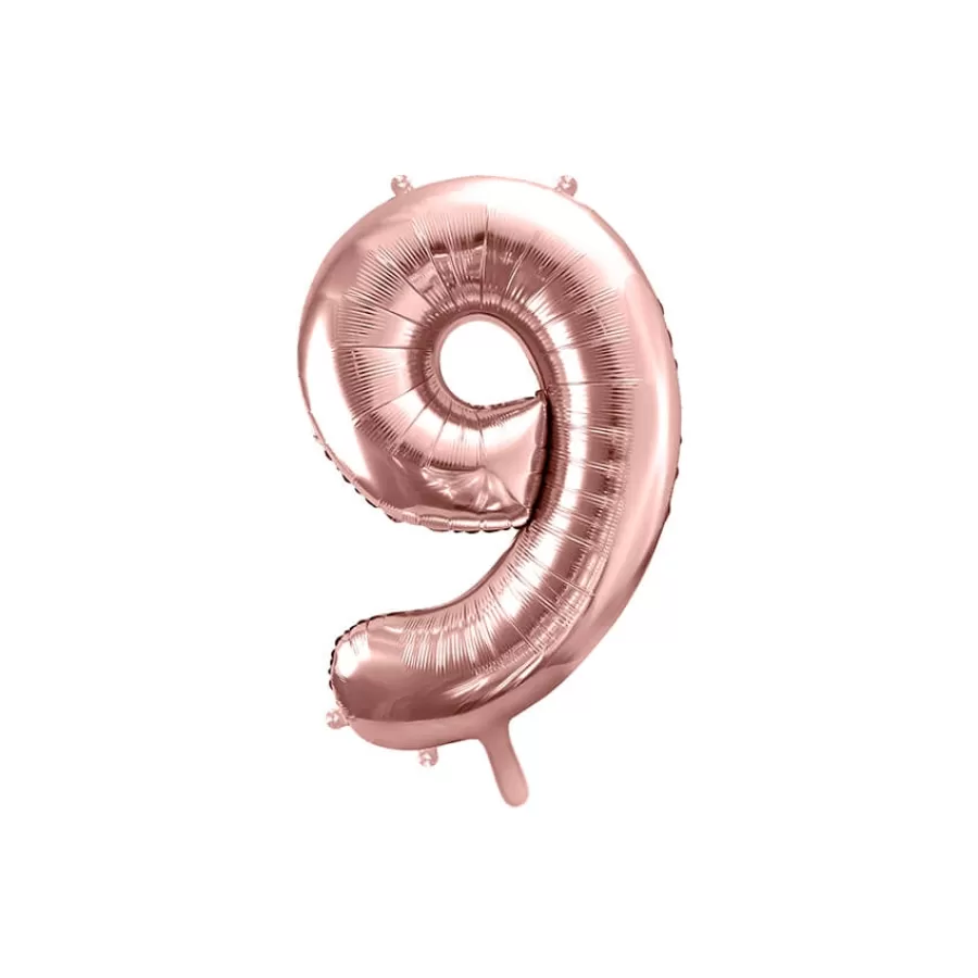 Μπαλόνι Αριθμός 9 Rose Gold - 86εκ.