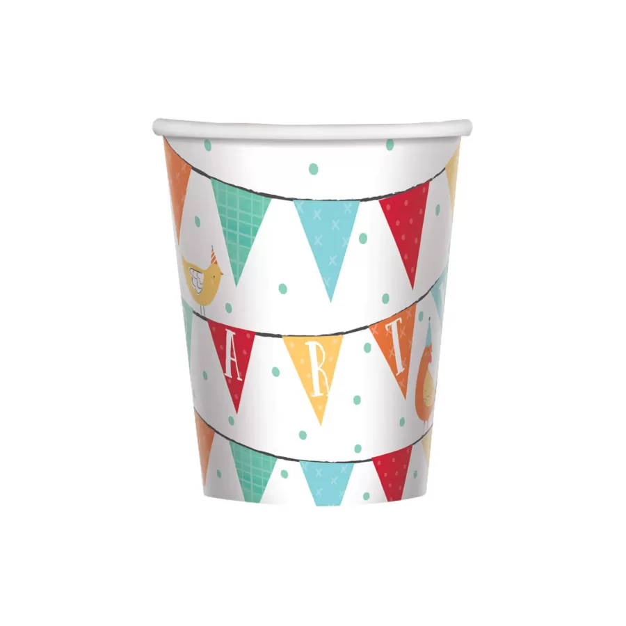 Χάρτινα ποτήρια Φάρμα - 8τμχ.