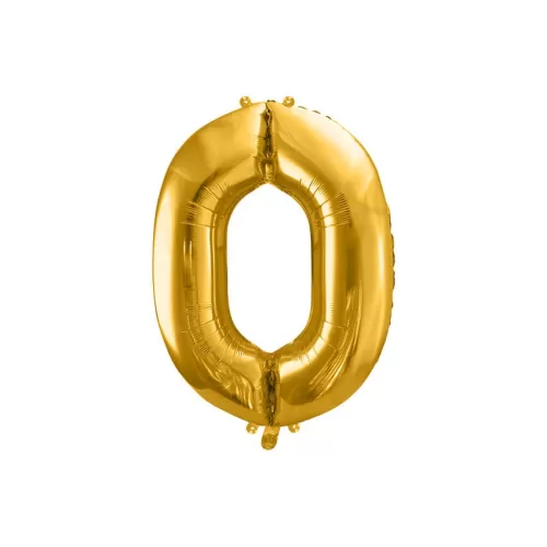 Μπαλόνι Αριθμός 0 χρυσό - 86εκ.