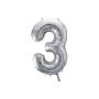 Μπαλόνι Αριθμός 3 ασημί - 86εκ.