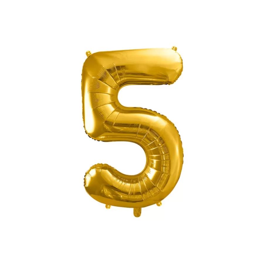 Μπαλόνι Αριθμός 5 χρυσό - 86εκ.