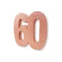 Διακόσμηση τραπεζιού - Αριθμός 60 rose gold με γκλίτερ