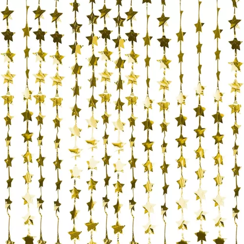 Κουρτίνα διακοσμητική με αστεράκια χρυσά