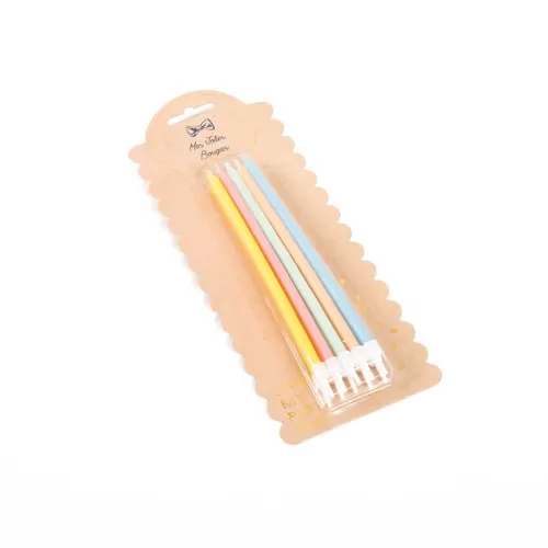 Κεράκια ψηλά παστέλ - 10 τμχ.