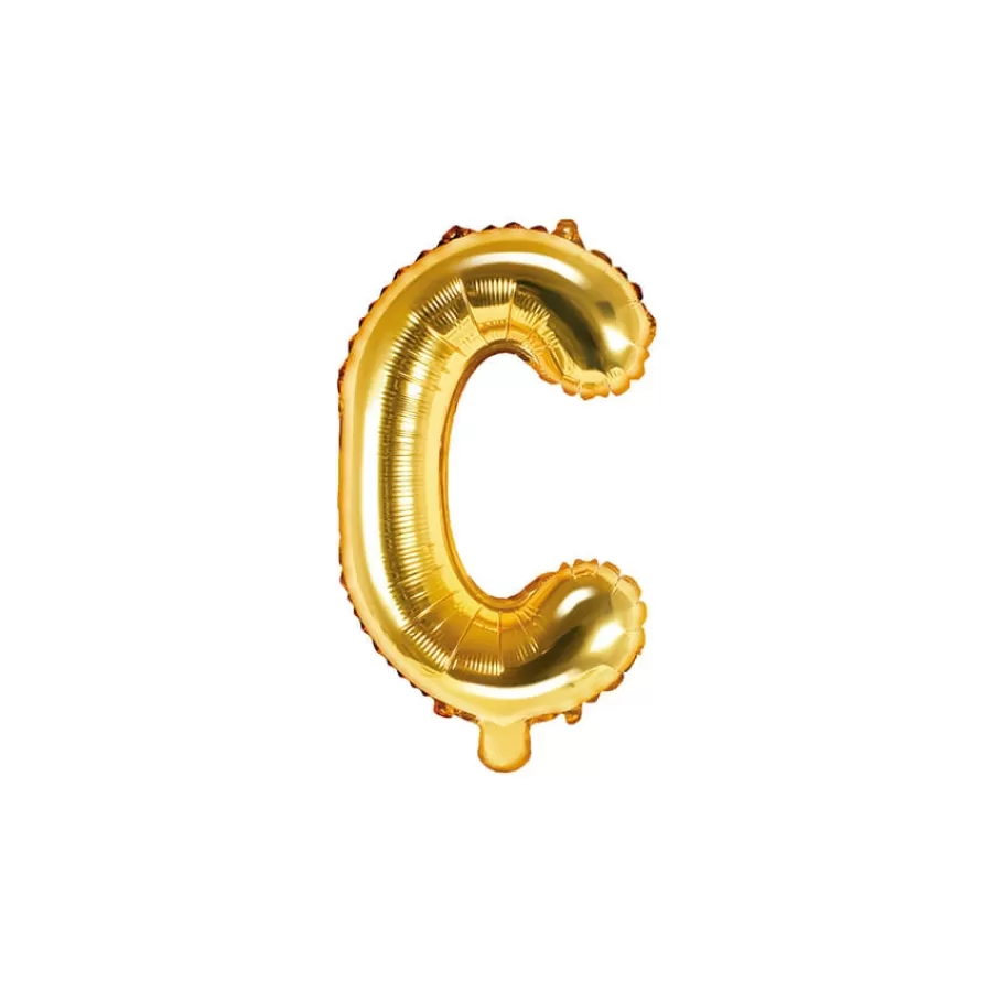 Μπαλόνι Γράμμα C χρυσό - 35εκ.