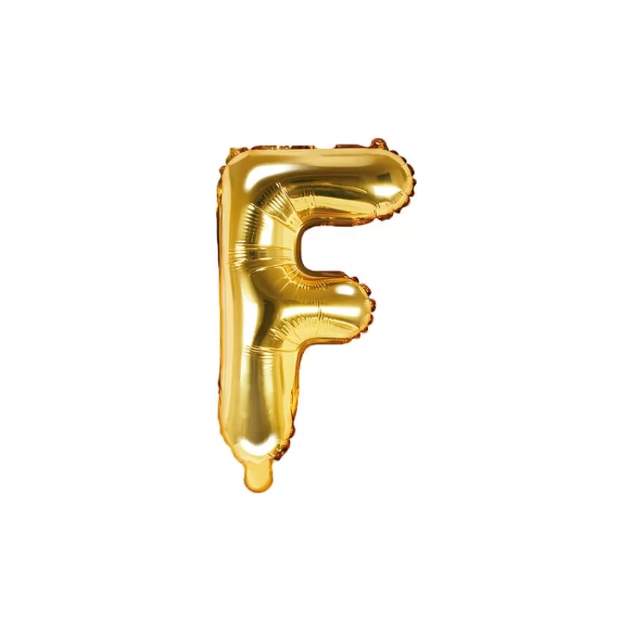 Μπαλόνι Γράμμα F χρυσό - 35εκ.
