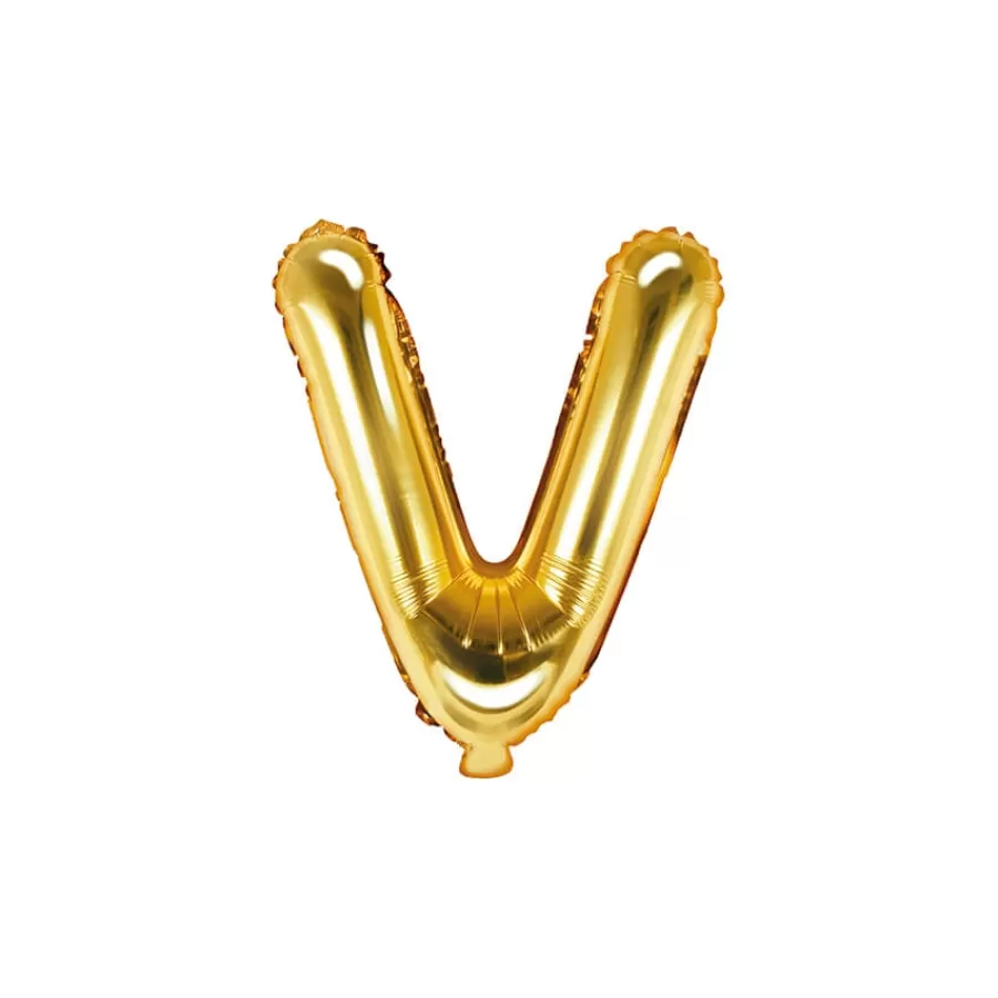 Μπαλόνι Γράμμα V χρυσό - 35εκ