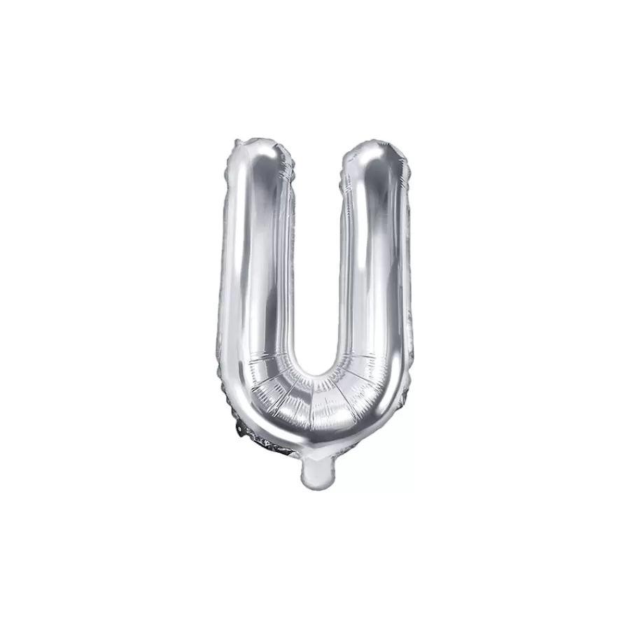 Μπαλόνι Γράμμα U ασημί - 35εκ.