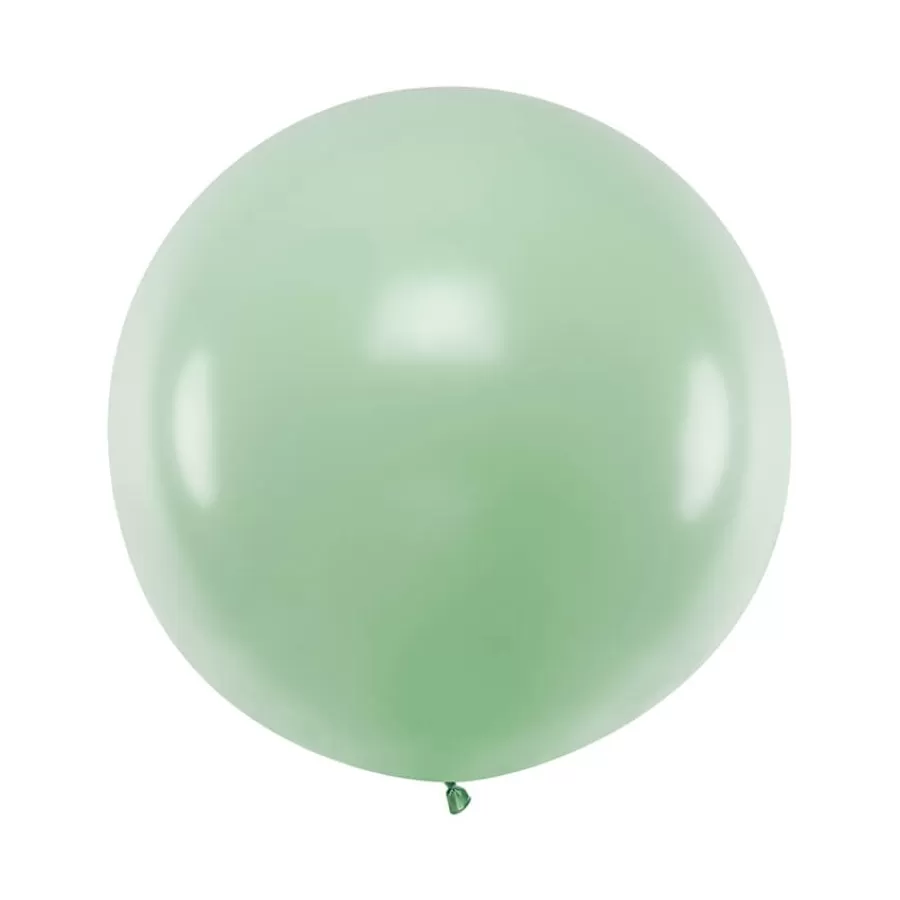 Μπαλόνι στρογγυλό παστέλ φυστικί 1μ. - 1τμχ.