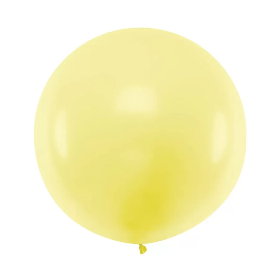Μπαλόνι στρογγυλό παστέλ κίτρινο 1μ. - 1τμχ. Μπαλόνι στρογγυλό παστέλ κίτρινο 1μ. - 1τμχ.