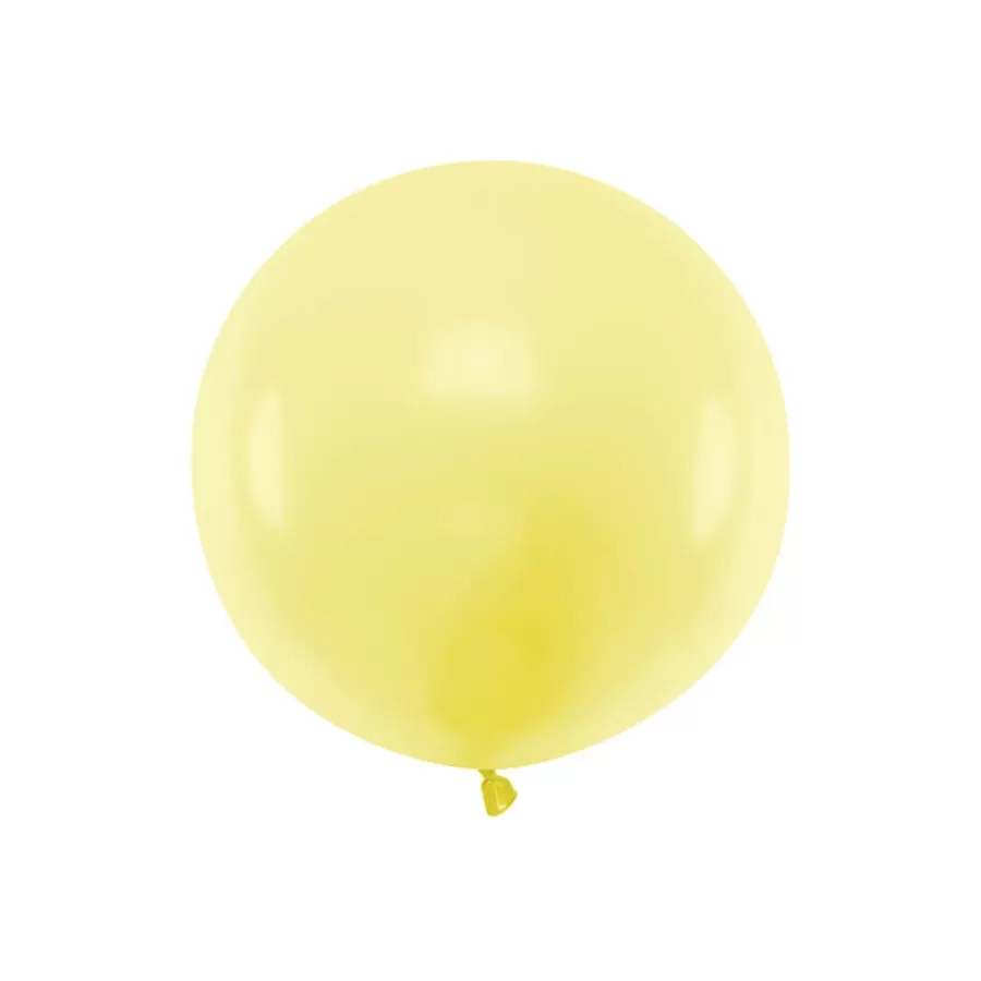 Μπαλόνι στρογγυλό παστέλ κίτρινο 60εκ. - 1τμχ. Μπαλόνι στρογγυλό παστέλ κίτρινο 60εκ. - 1τμχ.