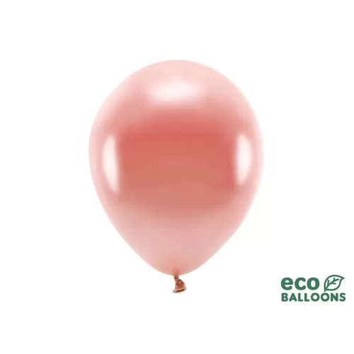 Μπαλόνια οικολογικά rose gold μεταλλικά 30εκ. - 10τμχ.