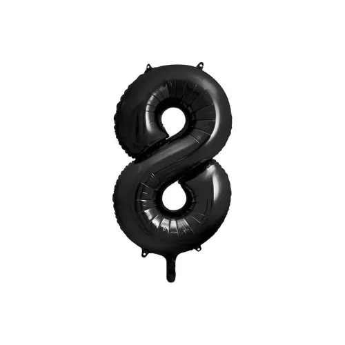 Μπαλόνι Αριθμός 8 μαύρο - 86εκ.