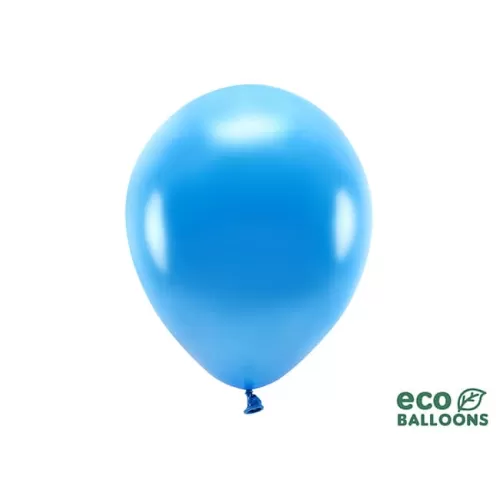 Μπαλόνια οικολογικά μπλε μεταλλικά 30εκ. - 10τμχ.