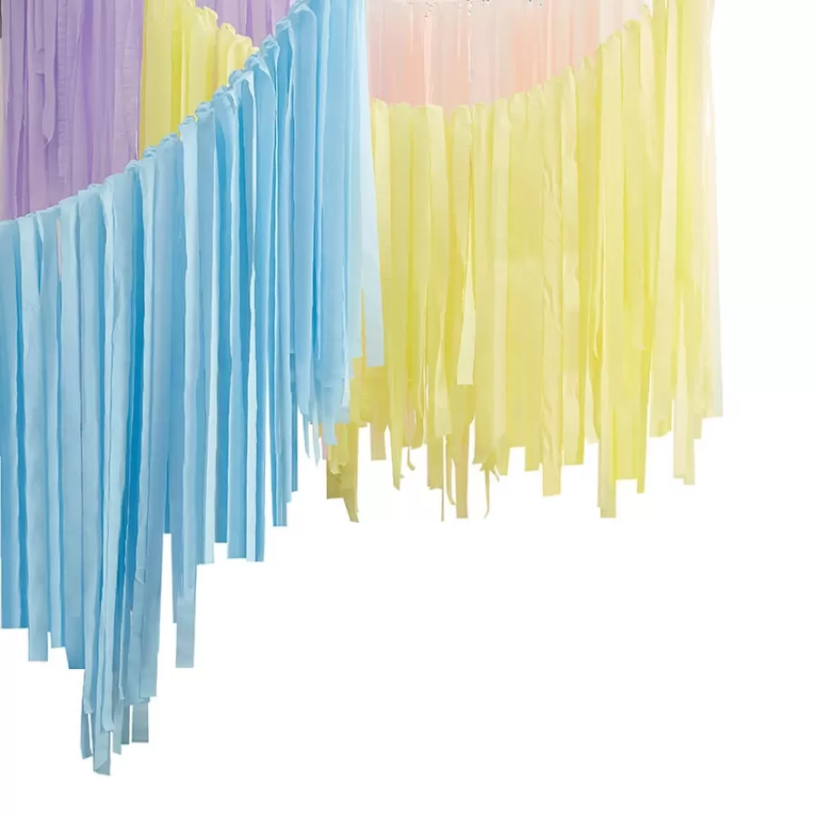 Λωρίδες κρεπ σε παστέλ χρώματα για τη διακόσμηση του ταβανιού - 340μ.