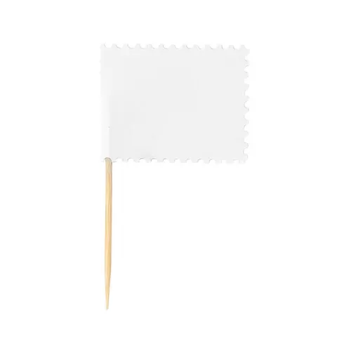 Διακοσμητικά σημαιάκια για cupcakes λευκά - 10τμχ.