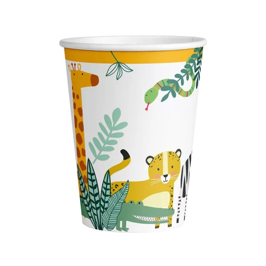 Χάρτινα ποτήρια Ζωάκια της Ζούγκλας - Get Wild - 8τμχ.