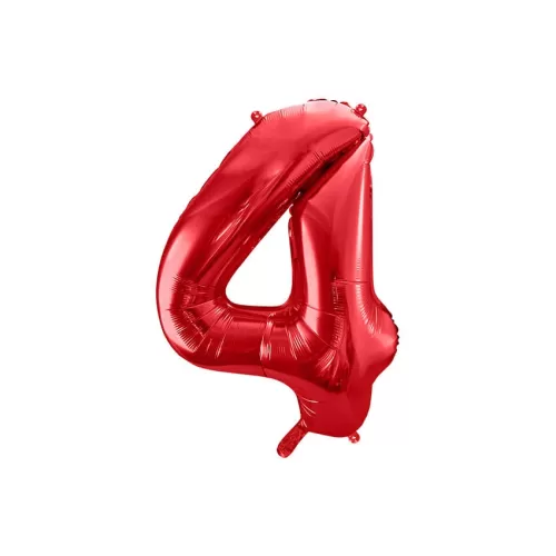 Μπαλόνι Αριθμός 4 κόκκινο - 86εκ.