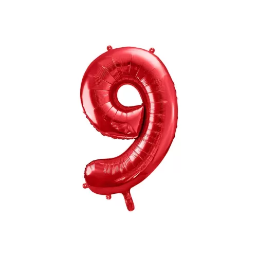 Μπαλόνι Αριθμός 9 κόκκινο - 86εκ.