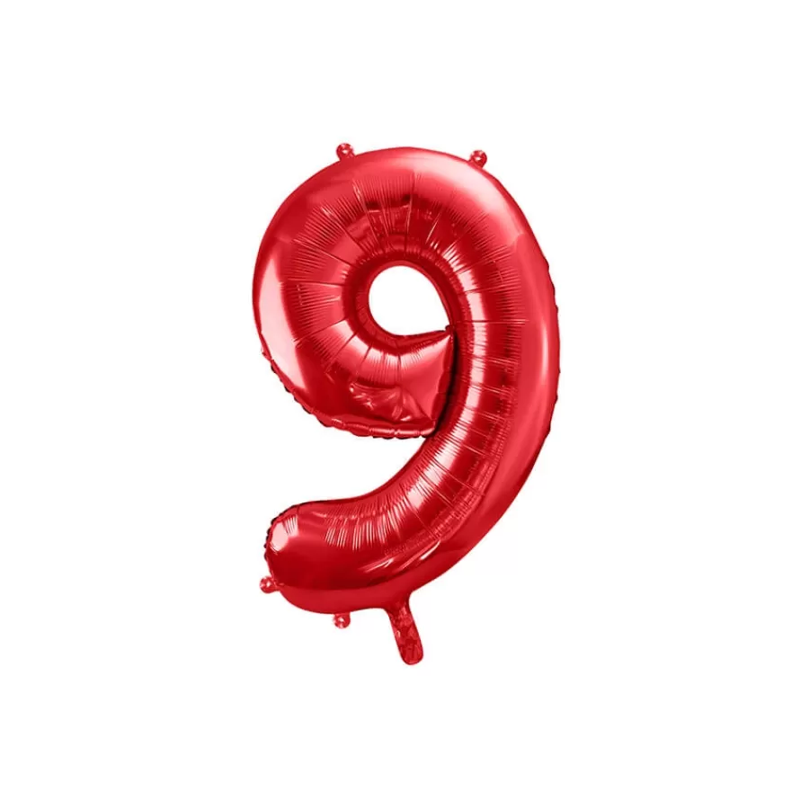 Μπαλόνι Αριθμός 9 κόκκινο - 86εκ. Μπαλόνι Αριθμός 9 κόκκινο - 86εκ.