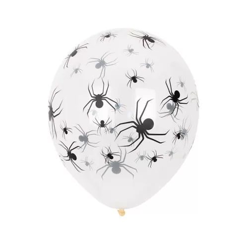 Μπαλόνια διάφανα με Αράχνες - 5τμχ.