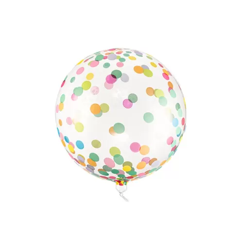 Μπαλόνι Orbz διάφανο με πολύχρωμο πουά 40εκ.