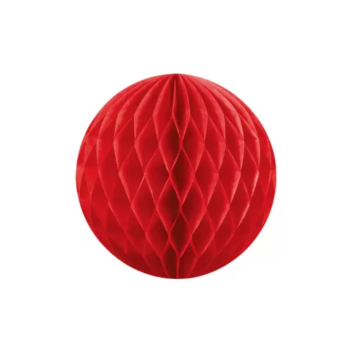 Χάρτινη μπάλα διακοσμητική κόκκινη 30εκ.