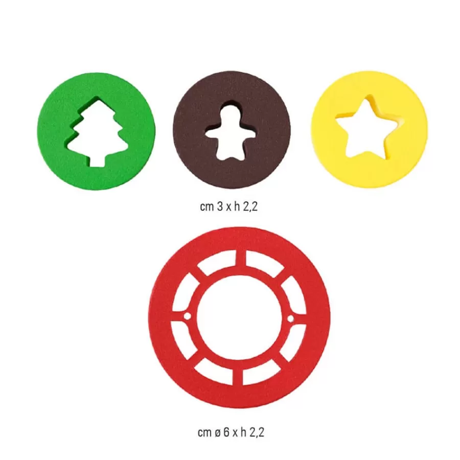 Κουπ πατ πλαστικά Χριστουγεννιάτικα σχέδια Mix & Match - 4τμχ.