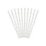 Χάρτινα καλαμάκια λευκά με χρυσές μαργαρίτες - 10τμχ.