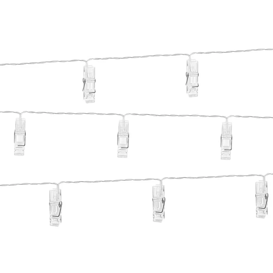 Γιρλάντα με μανταλάκια για φωτογραφίες & φωτάκια LED