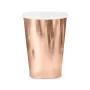 Χάρτινα ποτήρια rose gold foil - 6τμχ.