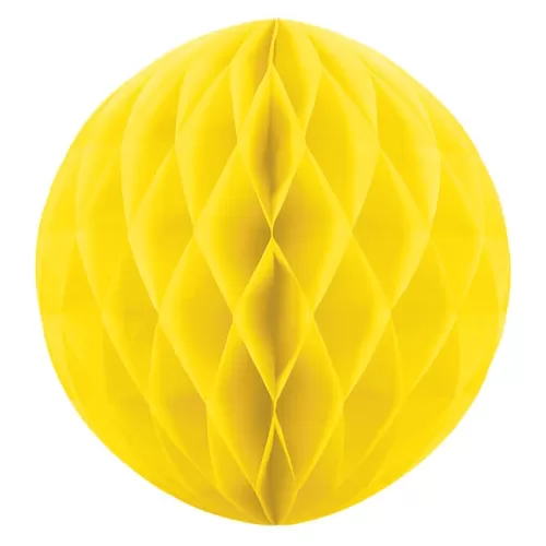 Χάρτινη μπάλα διακοσμητική κίτρινη 40εκ.