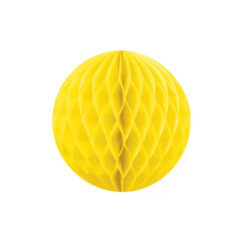 Χάρτινη μπάλα διακοσμητική κίτρινη 30εκ.