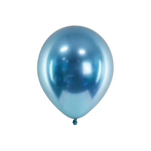 Μπαλόνια μπλε glossy 30εκ. - 10τμχ.