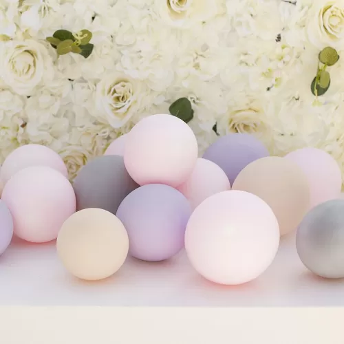 Σετ μπαλόνια 5'' για Balloon Mosaics - ροζ/γκρι/nude/λιλά - 40τμχ.