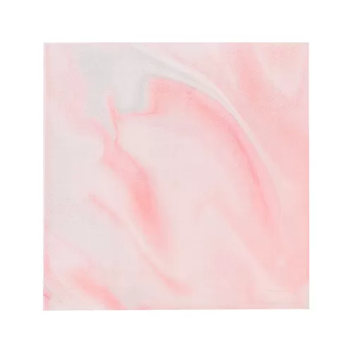 Χαρτοπετσέτες Marble ροζ - 16τμχ.