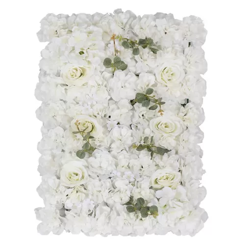 Πάνελ με λευκά τριαντάφυλλα για τη διακόσμηση τοίχου