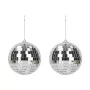 Disco ball ασημί 10εκ. - 2τμχ.