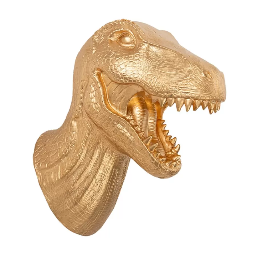 Κεφάλι Τυραννόσαυρου χρυσό διακοσμητικό